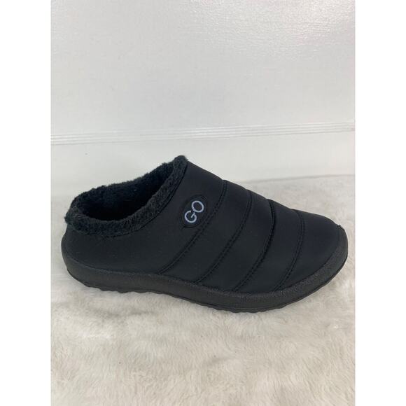 Womens Black Go Slip-On Plush-Lined Indoor/Outdoor Clogs Size 8 - Picture 7 of 8